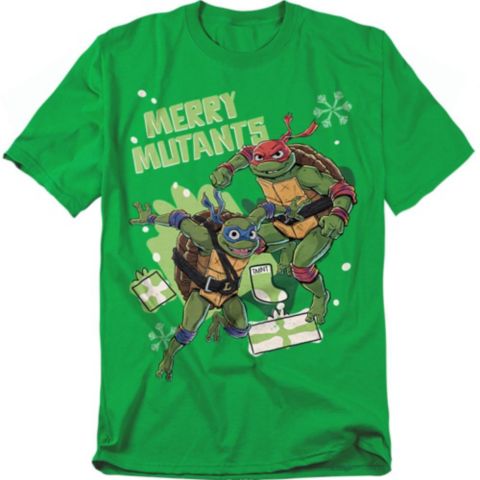 Мужская футболка Teenage Mutant Ninja Turtles Big & Tall Merry Mutants Christmas, цвет: Зелёный