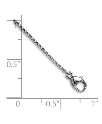 Solid 950 Platinum Polished Rolo Chain Necklace