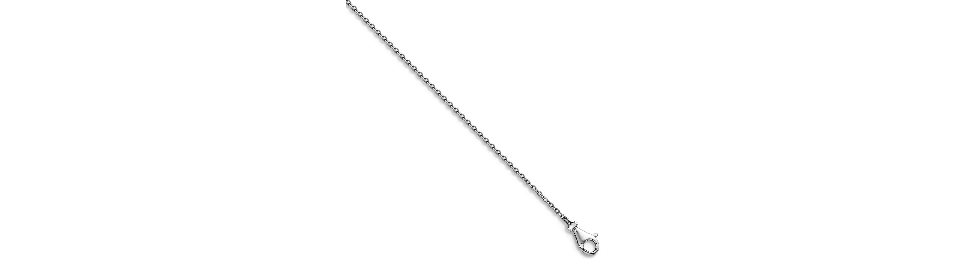Curata Jewelry Solid 950 Platinum 1.1mm Cable Chain Necklace