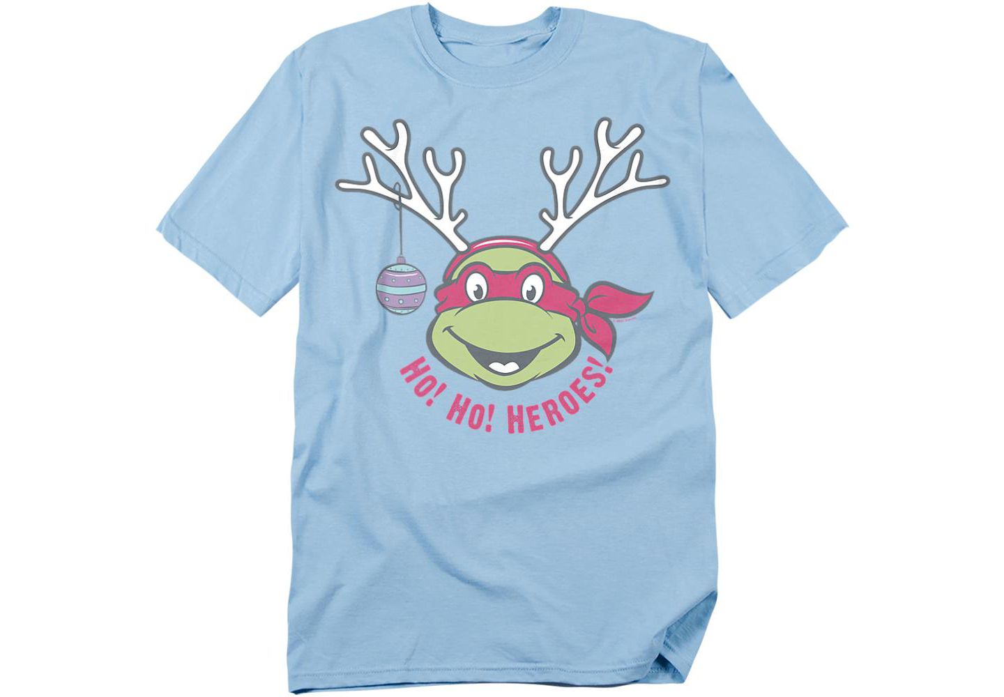 Мужская футболка Teenage Mutant Ninja Turtles Heroes Christmas Reindeer, цвет: Светлый синий — фото 1