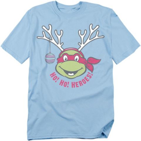 Мужская футболка Teenage Mutant Ninja Turtles Heroes Christmas Reindeer, цвет: Светлый синий