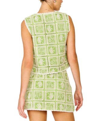 Women's Embroidered Detail Mini Skirt