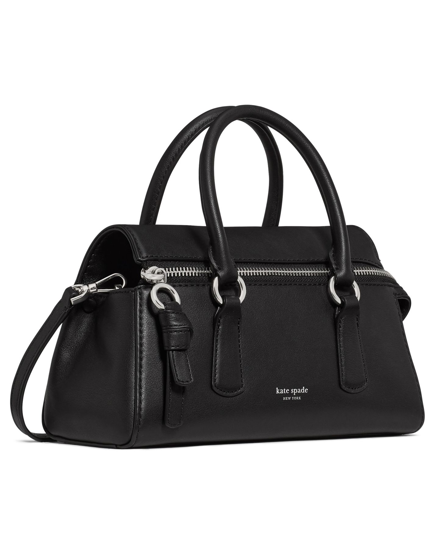 Женская сумка kate spade new york Bond Mini Smooth Leather Satchel, цвет: Чёрный — фото 2