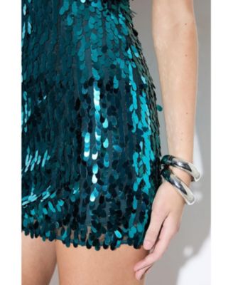 Women's Dense Teardrop Sequin Mini Dress