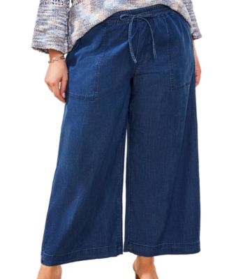 Plus Size Inclusive Audrey Jogger Wide-Crop Denim Jeans