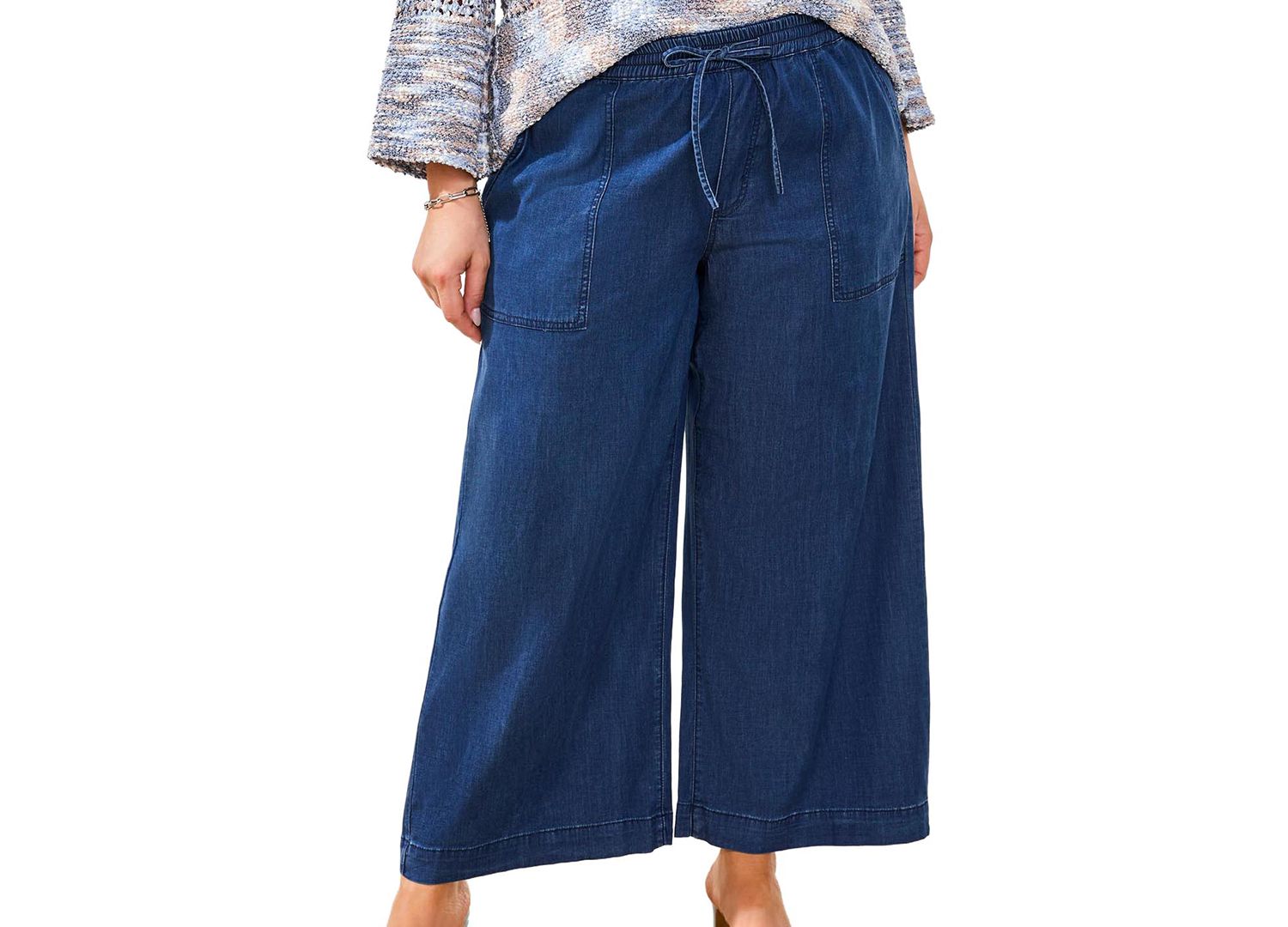 Plus Size Inclusive Audrey Jogger Wide-Crop Denim Jeans