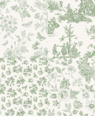 Patchwork Toile Reversible Matelass&eacute; Throw, 50" x 60"