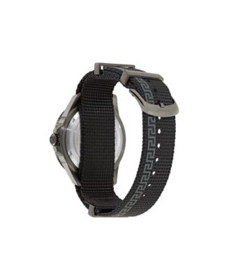 Men's Greca Force IP Gunmetal Case Black Matte Watch, 42mm