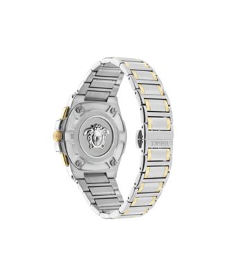 Men's Greca Reaction Two Tone Bracelet Watch, 43mm