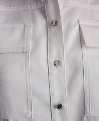 Petite Crinkle Short-Sleeve Camp Shirt