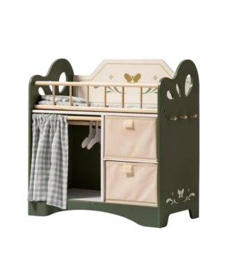 Dollhouses, Baby Doll Cradle with Storage and Bedding, for Toddler Kids
