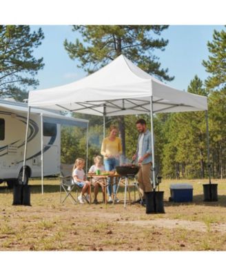 10x10 ft Pop-Up Canopy Tent with Awning and Sidewalls, Party or Picnic