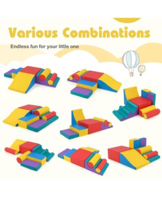 Toddlers 7-Piece Foam Climbing Blocks Soft Play Set for Crawl & Climb