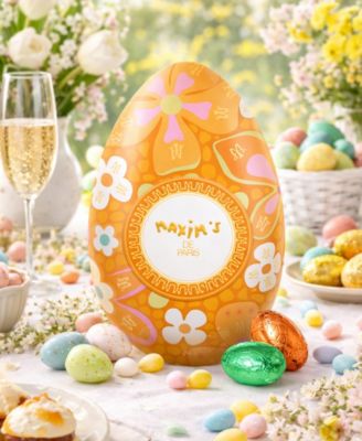 Orange Floral Easter Egg Tin Chocolate Eggs, 12-Pc.