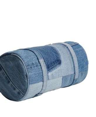 Barrel Small Denim Kisslock Slim Shoulder Bag