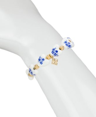 Gold-Tone Plated Heart Stretch Bracelet