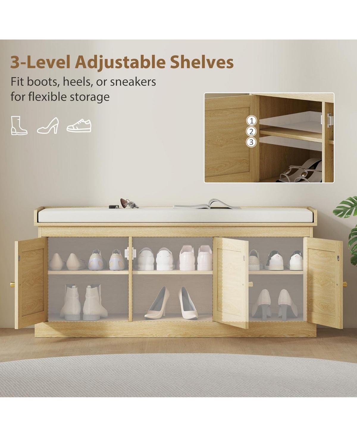 Rainsken Shoe Storage Bench