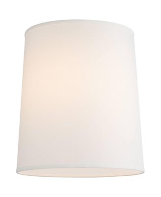 Extra Large Large Drum Lamp Shade Off-White Fabric 14" Top x 16" Bottom x 18" High Spider with Replacement Harp and Finial Fitting