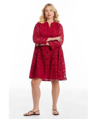 Women's Eyelet Shirtdress