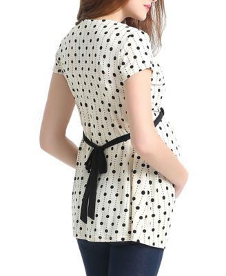 Maternity kimi + kai Nursing Polka Dot Print Top