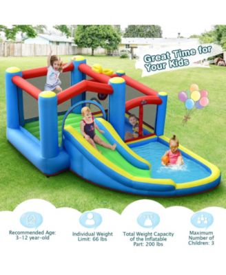 Inflatable Kids Water Slide Bounce Castle with 480W Blower Included