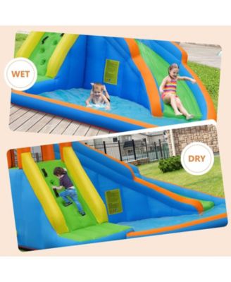 Kids Inflatable Water Slide Bounce House with Carry Bag, 480W Blower Included