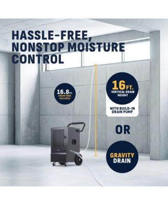 160 Pints Commercial Dehumidifier with Pump, Drain Hose, Cover up to 8000 sq. ft. for basement