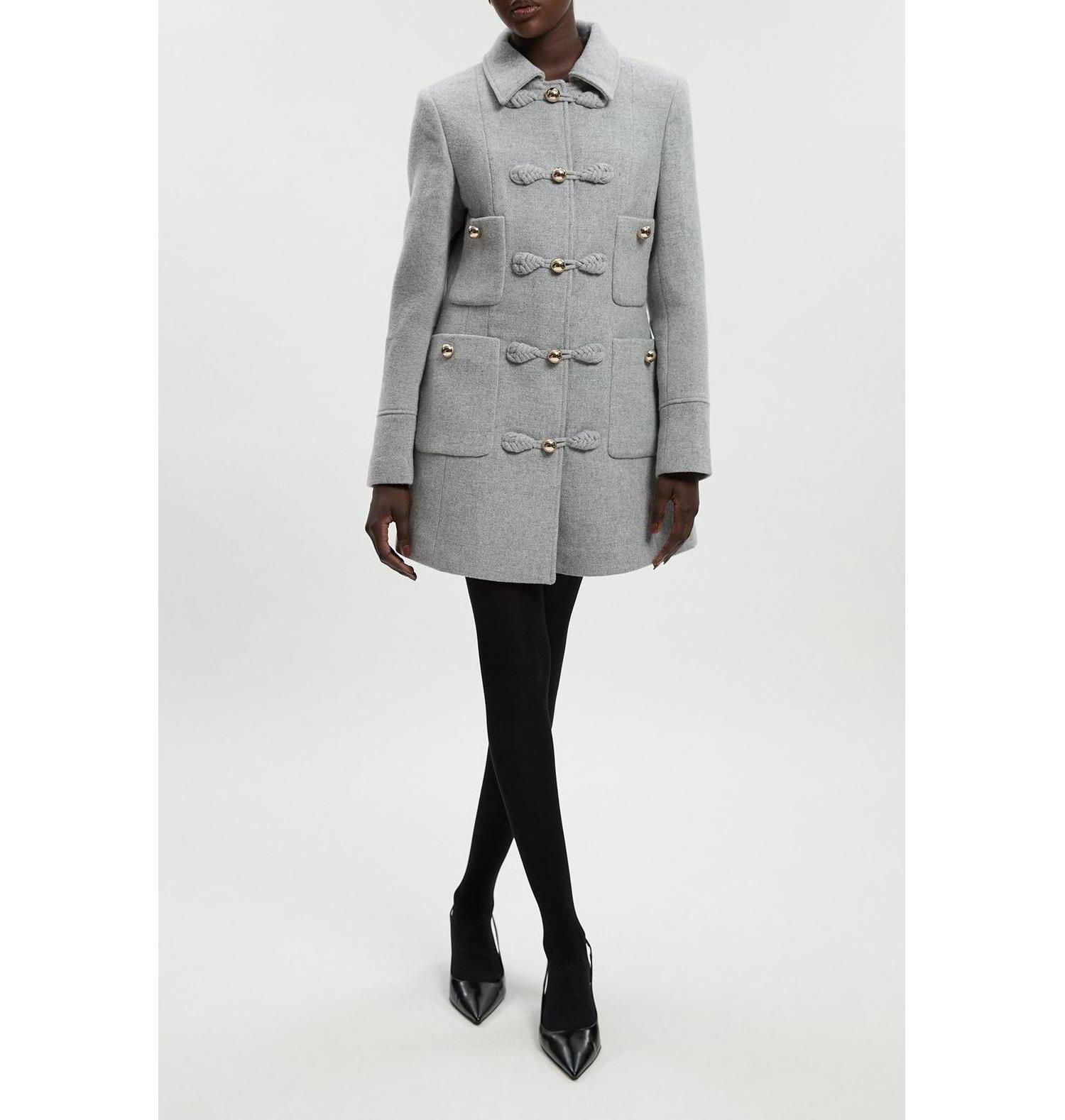 Women's Sculpted Midi Knot-Front Occasion Coat