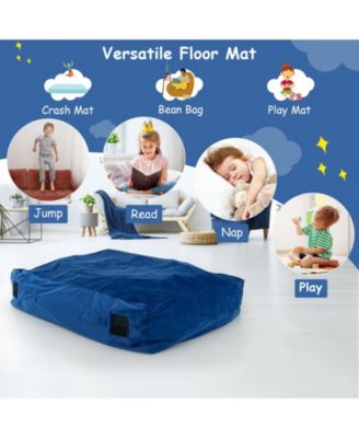 Sensory Crash Pad Mat with Foam Blocks, Washable Cover