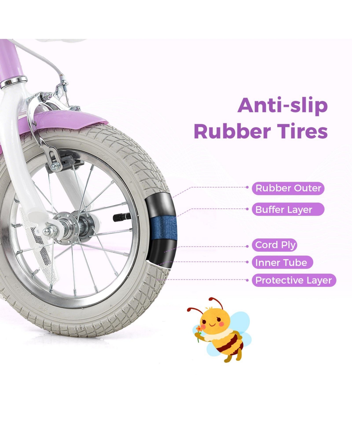 Mecale Girls' Bike with Doll Seat and Streamers