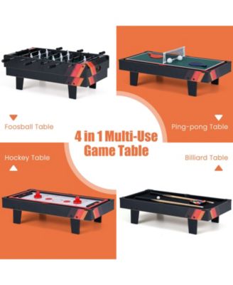 4-in-1 Multi-Game Table Set with Billiards