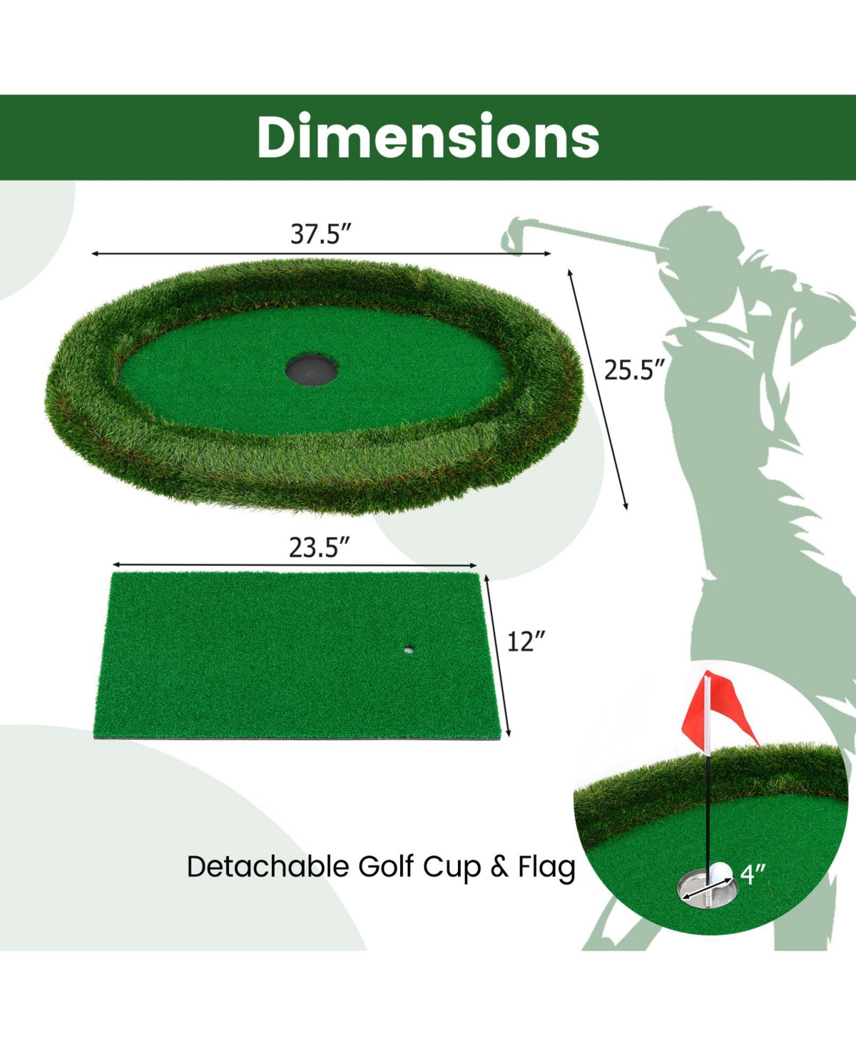 Mecale Oval Floating Pool Golf Chipping