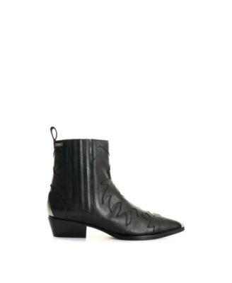 Women's Leather Western Ankle Boots