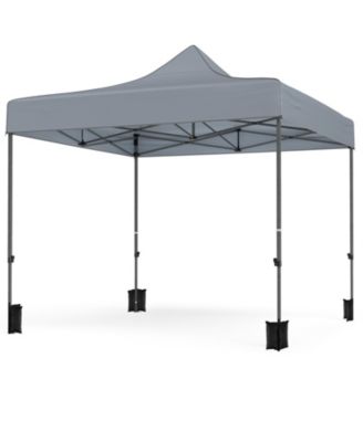 10x10 ft Pop-Up Canopy Tent with 4 Removable Sidewalls & Wheeled Bag