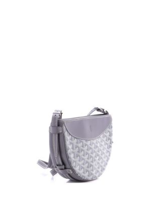 Hirondelle Shoulder Bag Coated Canvas and Leather