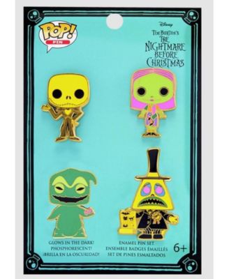 Nightmare Before Christmas Black Light Neon Pin Set of 4