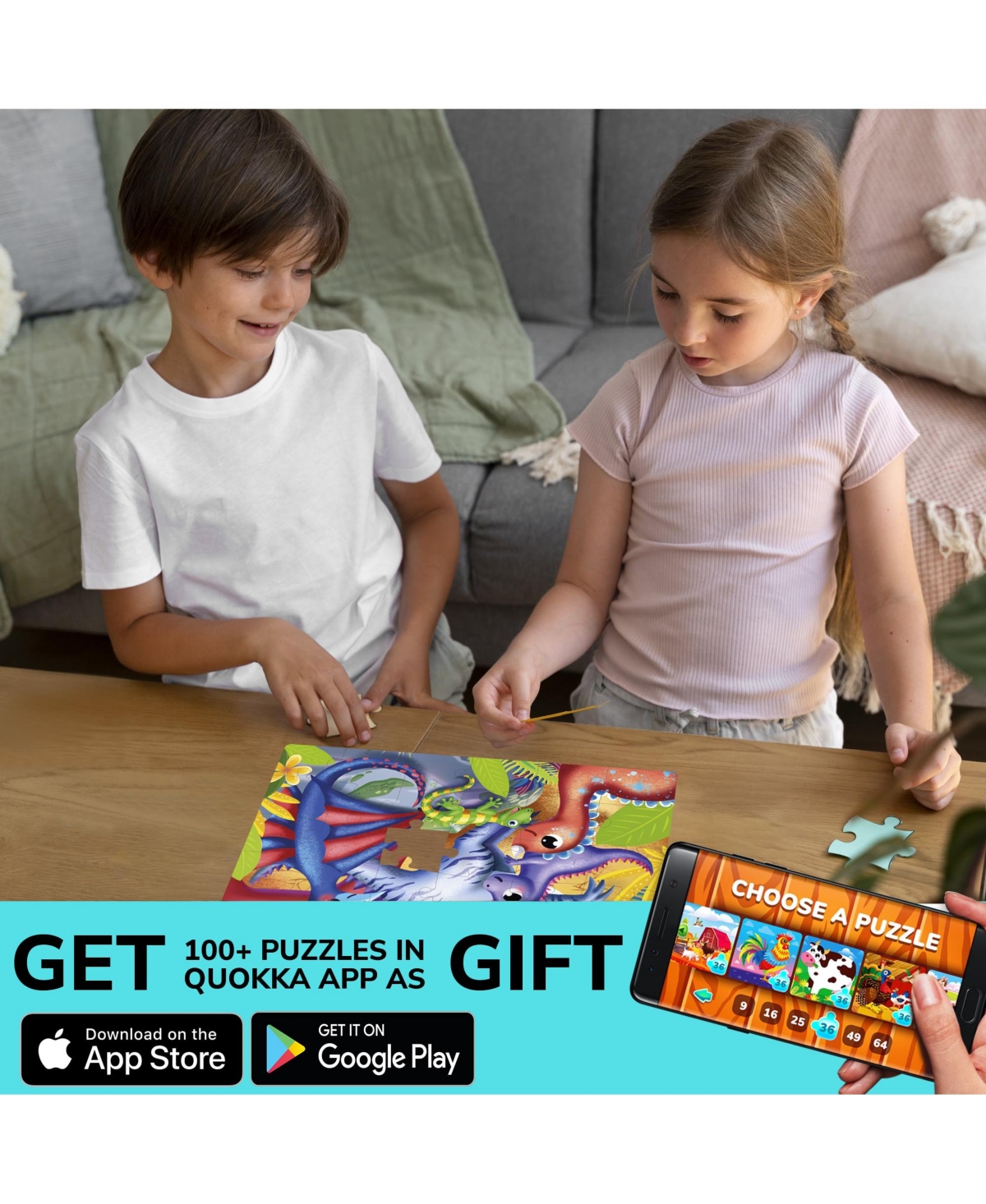 Quokka 4 x 60 Pieces Jigsaw Puzzles for Kids Ages 4-6