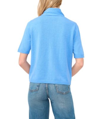 Women's Tie Neck Front Button Cardigan