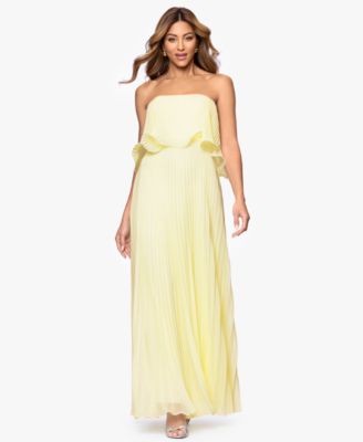 Women's Pleated Strapless Gown