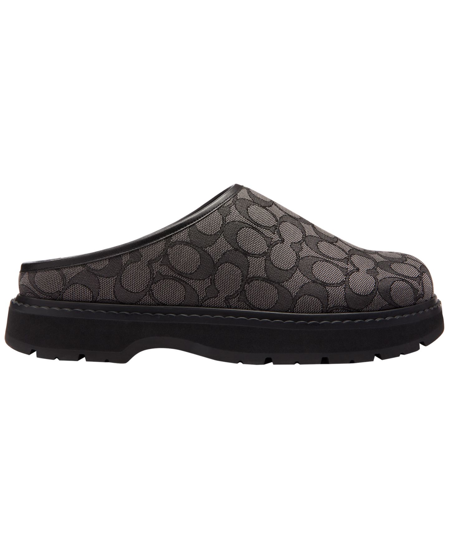 Мужские сабо COACH Round Toe Sport Clogs, цвет: Графитовый / Чёрный — фото 2