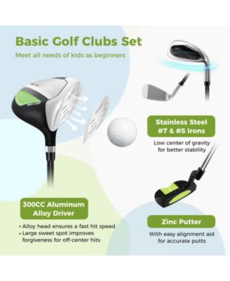 Junior Complete Golf Club Set with Rain Hood, Right Hand, Ages 8-10