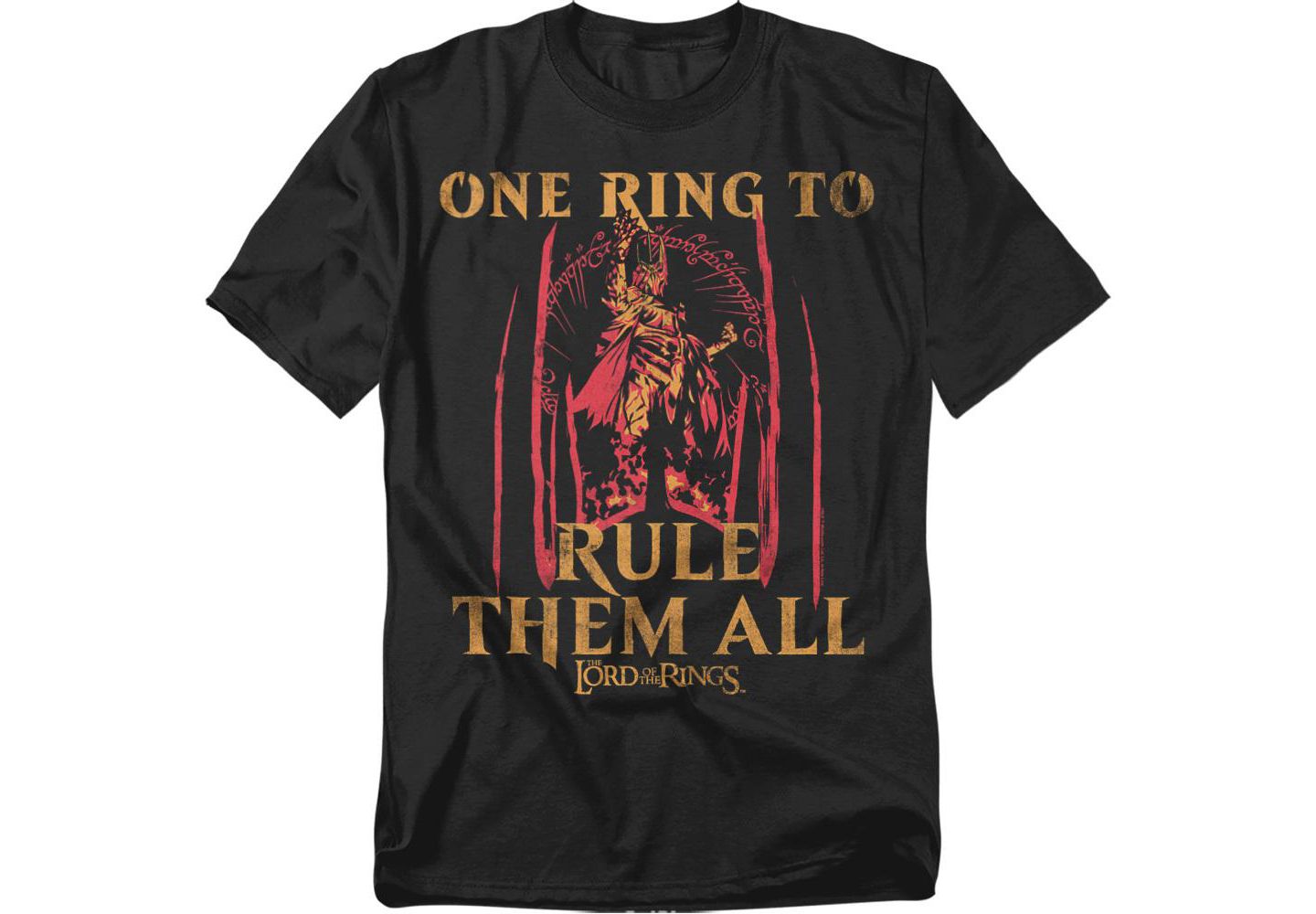 Мужская футболка Lord Of The Rings Big & Tall Sauron Helmet And Ring, цвет: Чёрный — фото 1