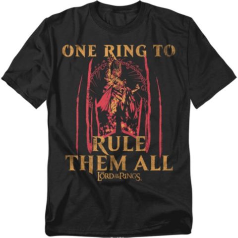 Мужская футболка Lord Of The Rings Big & Tall Sauron Helmet And Ring, цвет: Чёрный