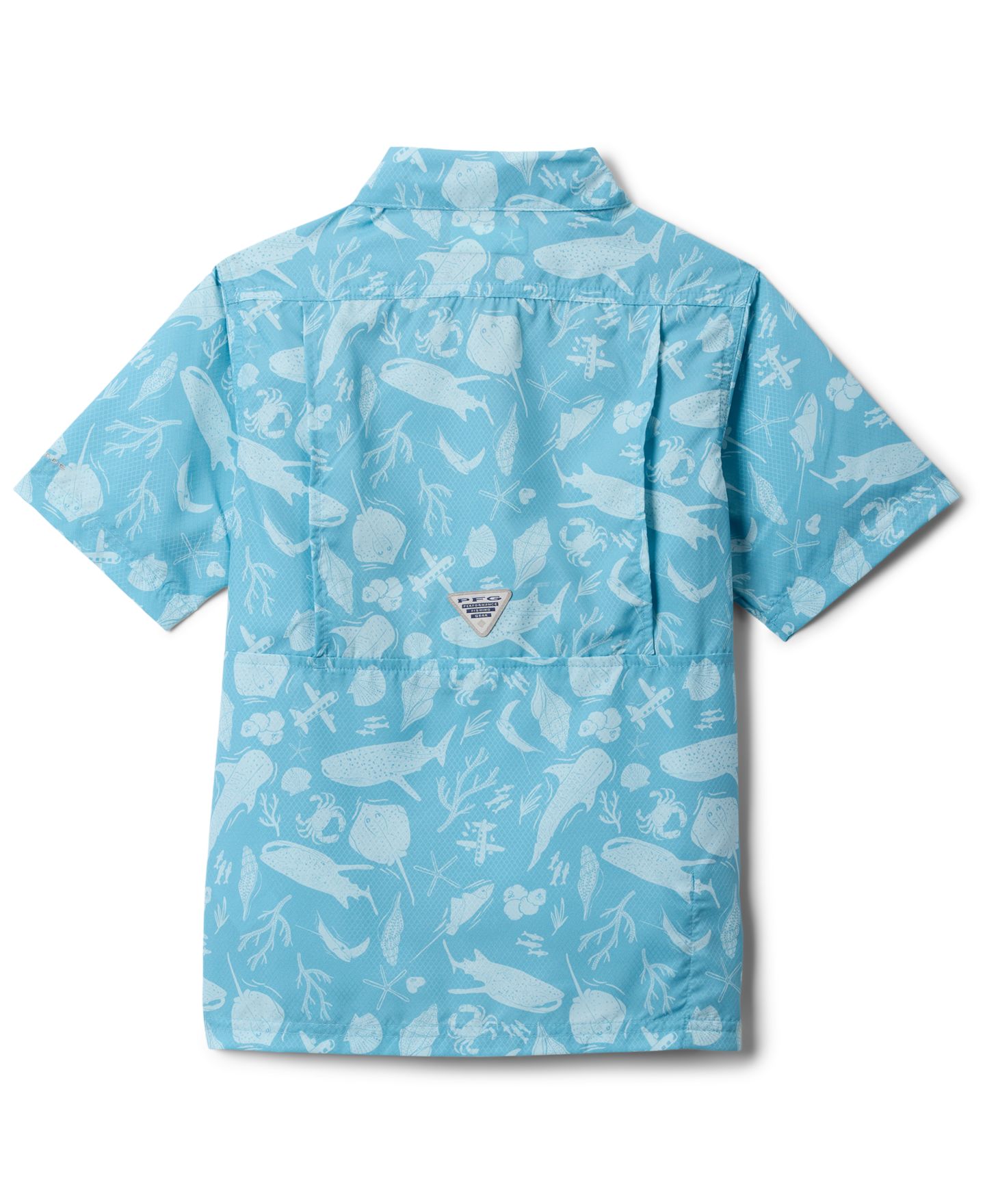 Рубашка Columbia Super Slack Tide™ Short-Sleeved Camp Shirt для мальчиков, цвет: Винтажный синий — фото 2