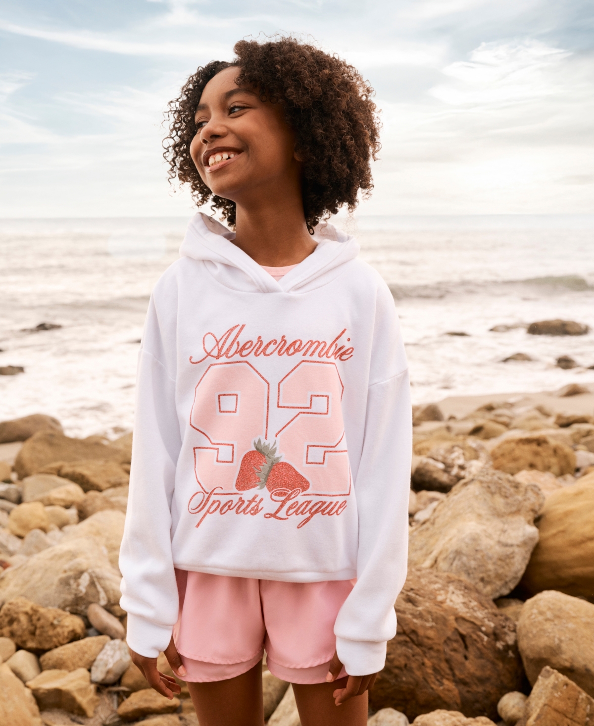 abercrombie kids Girls' Strawberry Pull-On Hoodie