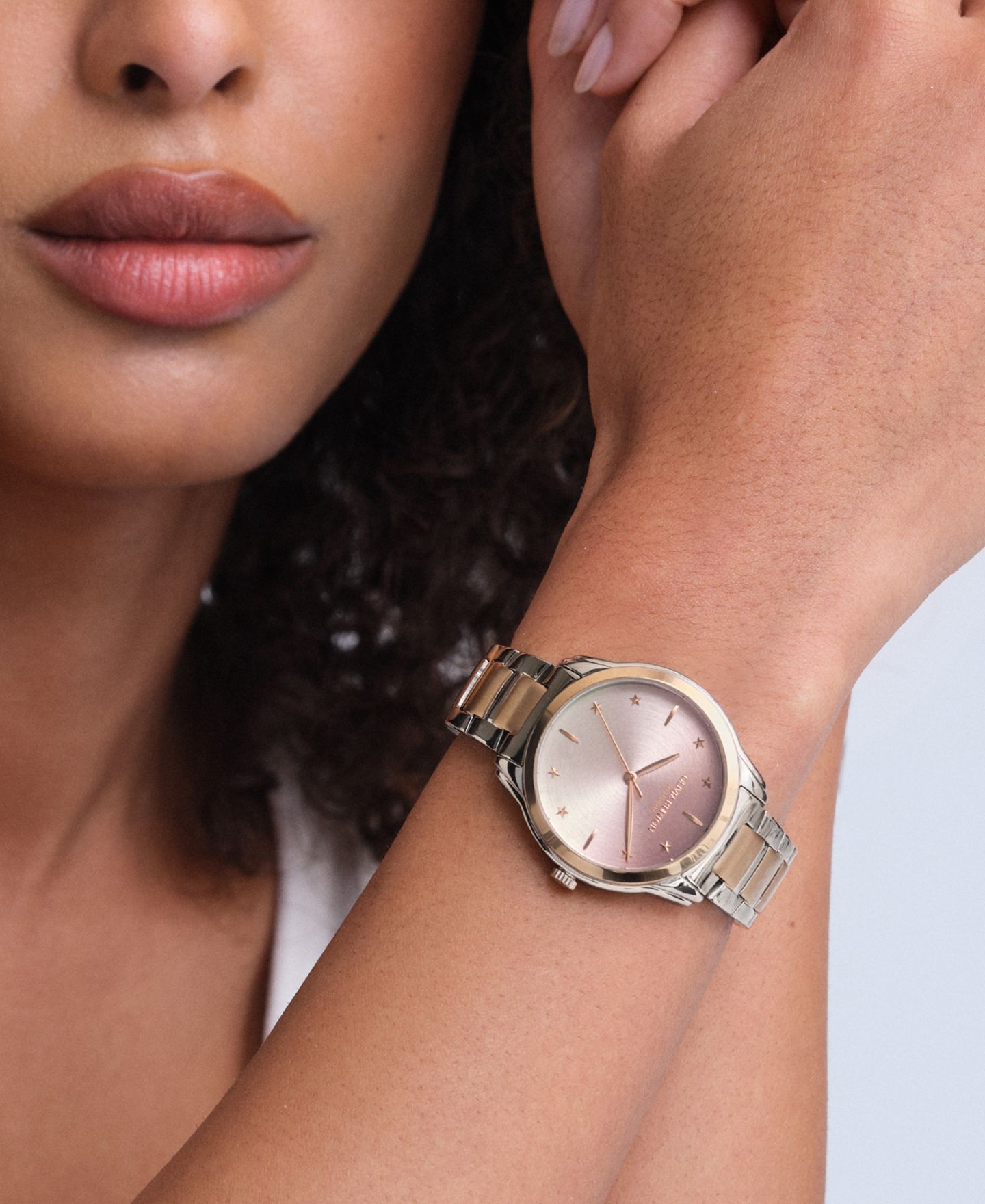 Женские часы Olivia Burton Colourwave, двухцветный стальной браслет, 36 мм — фото 5