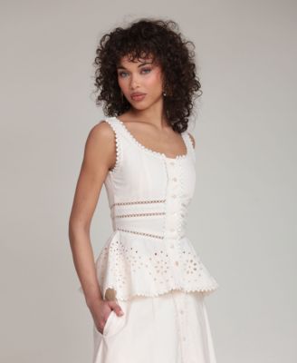 Women's Scoop Neck Peplum Top