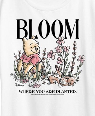 Plus Size Winnie The Pooh Bloom Where You Are Planted Short-Sleeve Graphic T-Shirt