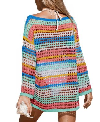 Women's Miami Striped Cover-Up Top