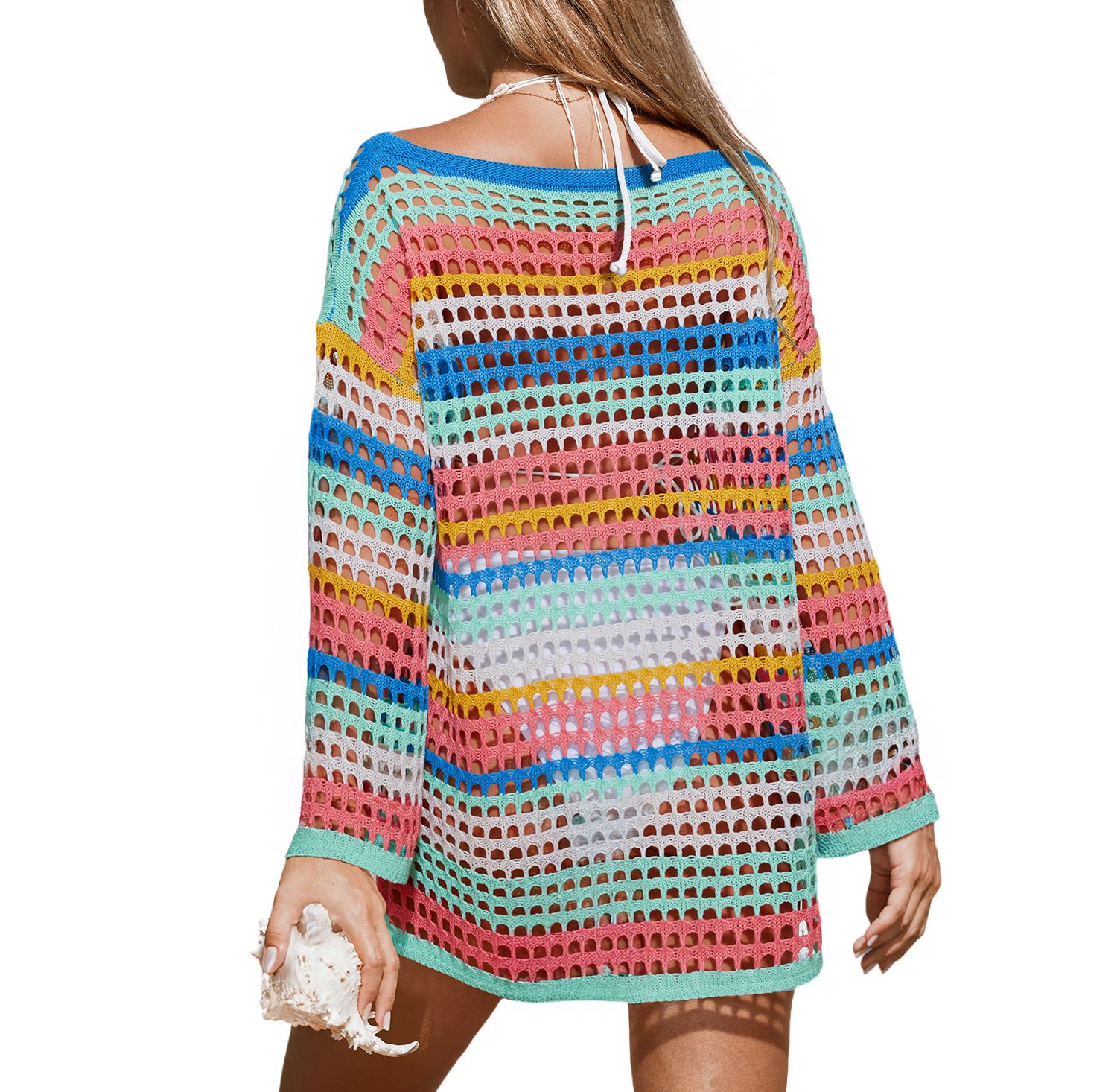 Women's Miami Striped Cover-Up Top